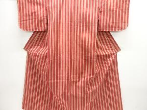 大正ロマン　縞織り出し単衣着物